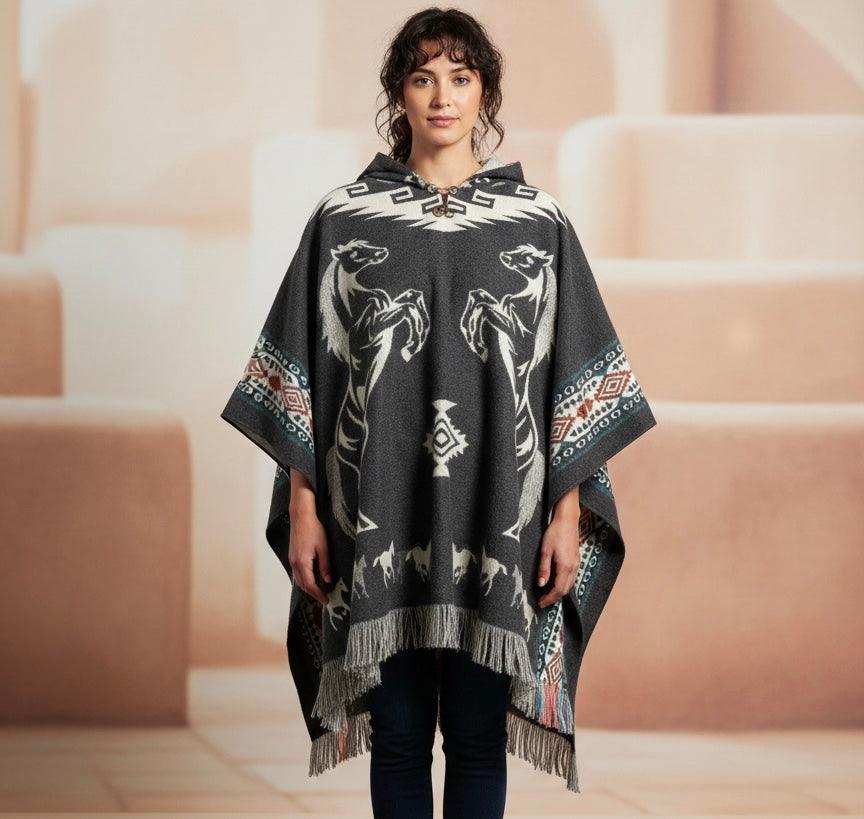 7Horses HandMade Wool Poncho