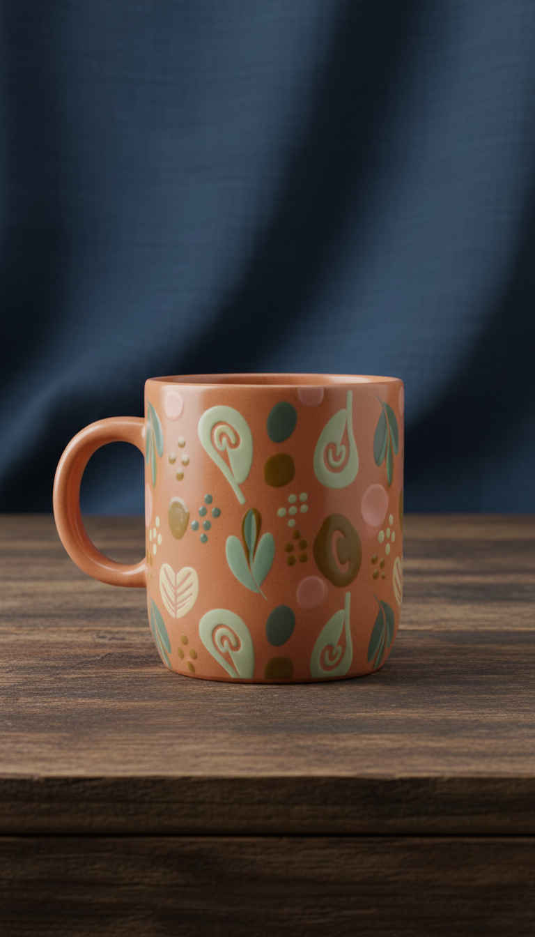 Ceramic mug with custom message in a new setting