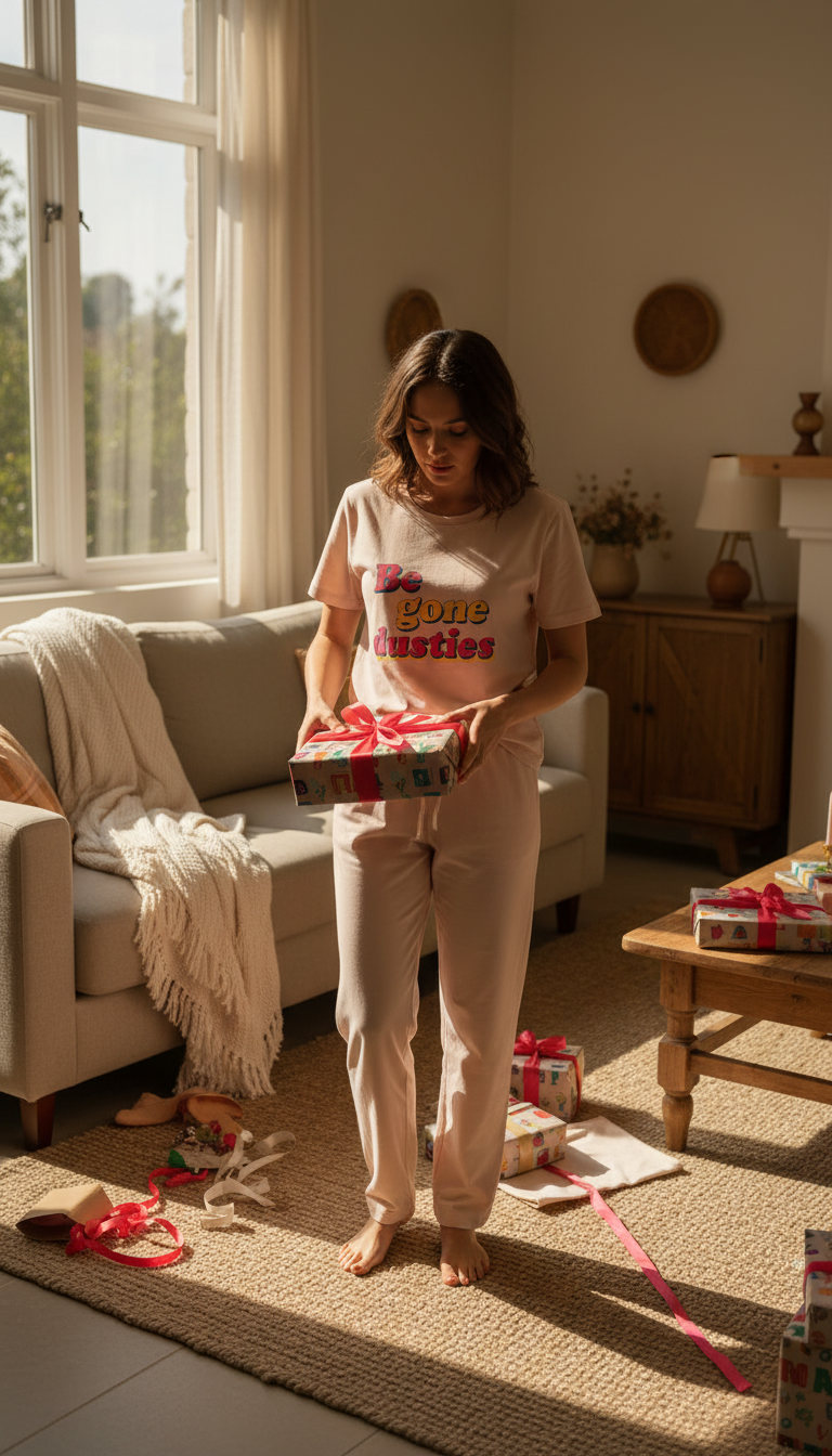 Be Gone Dusties Cotton Pyjama Set in use