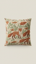Fox-motif velvet throw, 3/4 product angle preferred for most items to convey volume and texture (e.g., stack of towels...