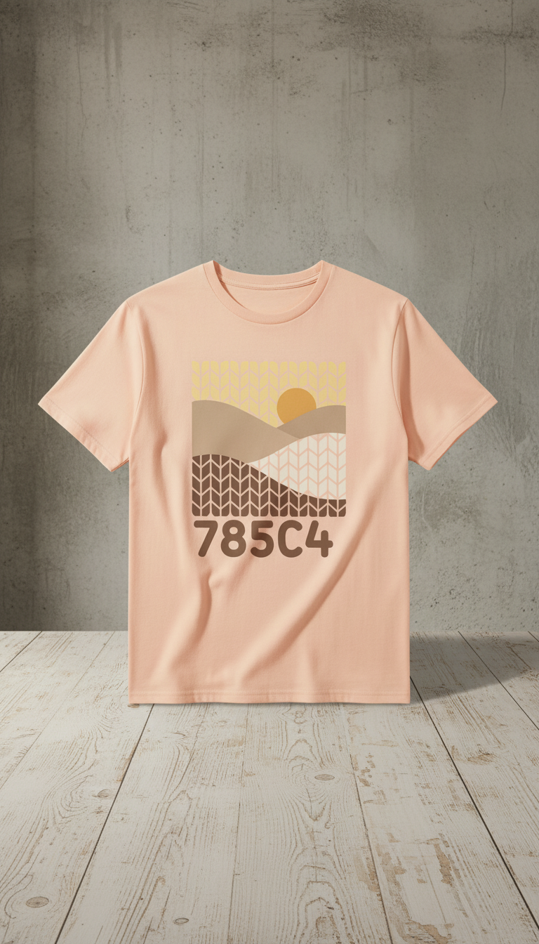 Peach Fuzz holiday graphic tee in a new setting